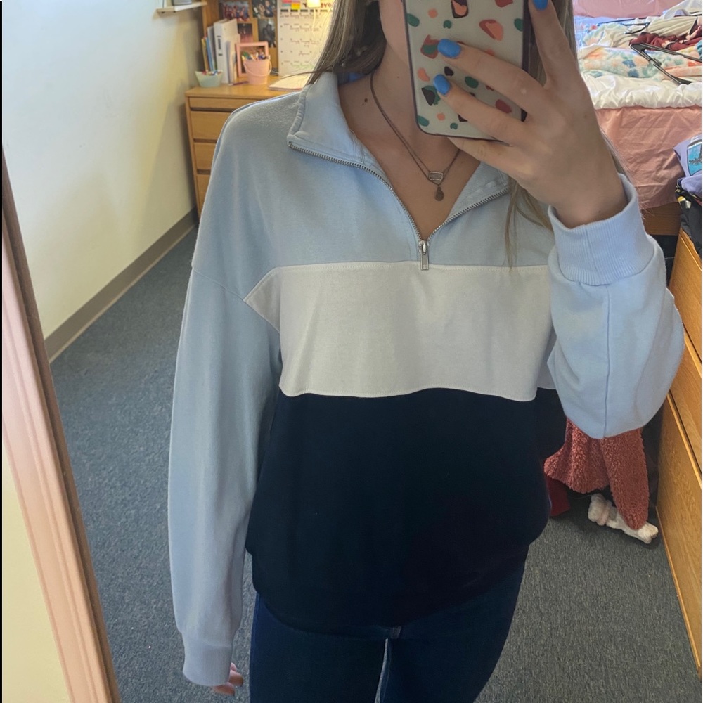 Garage Color Block Quarter Zip
